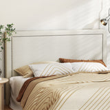 NNEDSZ Bed Head Headboard King Fabric - RIVE Beige White