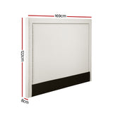 NNEDSZ Artiss Bed Frame Bed Head Headboard Queen Fabric - RIVE Beige