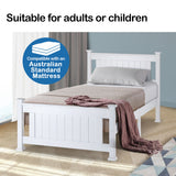 NNEMB Single Wooden Bed Frame, Bedroom Furniture for Kids and Adults