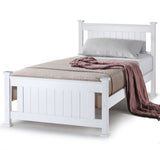 NNEMB Single Wooden Bed Frame, Bedroom Furniture for Kids and Adults