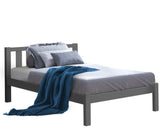 NNEMB King Single Wooden Timber Bed Frame, Grey