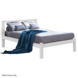 NNEMB King Single Wooden Timber Bed Frame, White