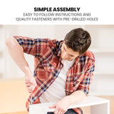 NNEMB Single Over Double Wooden Bunk Bed Frame, Triple Solid Pine 2-in-1 Modular Design, Converts to 2 Beds, For Kids, White