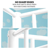 NNEMB SLUMBER Single over Double Metal Bunk Bed Frame, Matte White