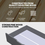 NNEMB Trundle Storage Under Bunk Bed Drawers, 2 Pieces, Grey