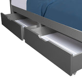 NNEMB Trundle Storage Under Bunk Bed Drawers, 2 Pieces, Grey