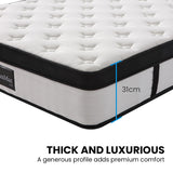 NNEMB SLUMBER RelaxMax 31cm Double Mattress, Euro Top, 5-Zone, Pocket Spring, Knitted Fabric