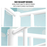 NNEMB SLUMBER 2in1 Single Metal Bunk Bed Frame, with Modular Design, Matte White