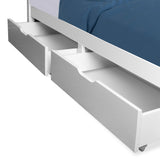 NNEMB Trundle Under Bed Storage Drawers, 2 Pieces, White