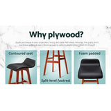 NNEDSZ Artiss 4x Bar Stools Wooden Stool Black