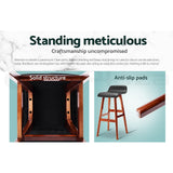 NNEDSZ Artiss 4x Bar Stools Wooden Stool Black