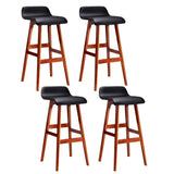 NNEDSZ Artiss 4x Bar Stools Wooden Stool Black