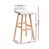NNEDSZ Artiss 4x Bar Stools Wooden Stool White