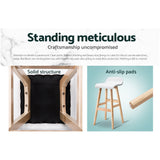 NNEDSZ Artiss 4x Bar Stools Wooden Stool White