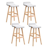 NNEDSZ Artiss 4x Bar Stools Wooden Stool White