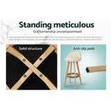 NNEDSZ Artiss 4x Bar Stools Padded Leather Wooden Beige
