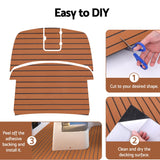 NNEDSZ Foam Boat Flooring Mat Decking Sheet 240x90x0.6cm Dark Brown