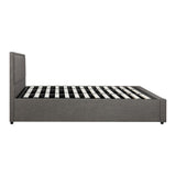 NNEED Bed Frame King Size Gas Lift Storage Base Fabric Grey