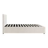 NNEED Queen Bed Frame Gas Lift Storage Base Boucle White
