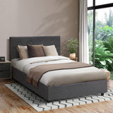 NNEED Bed Frame King Single Gas Lift Base Storage Fabric Grey