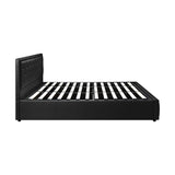NNEED King Bed Frame with Storage Space Gas Lift Black
