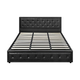 NNEED King Bed Frame with Storage Space Gas Lift Black