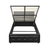 NNEED King Single Bed Frame with Storage Space Gas Lift Black