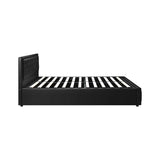 NNEED King Single Bed Frame with Storage Space Gas Lift Black