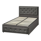 NNEED King Single Bed Frame with Storage Space Gas Lift Grey