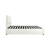 NNEED King Single Bed Frame with Storage Space Gas Lift White