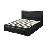 NNEED Queen Bed Frame with Storage Space Gas Lift Black