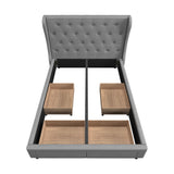 NNEED Bed Frame Double Size Frames with 4 Storage Drawers