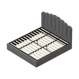 NNEED Bed Frame King Size Gas Lift Velvet Grey