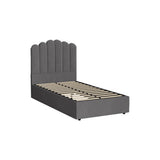 NNEED Bed Frame King Single Gas Lift Velvet Grey