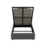 NNEED Bed Frame King Single Gas Lift Velvet Grey