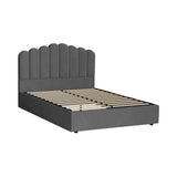 NNEED Bed Frame Queen Size Gas Lift Velvet Grey