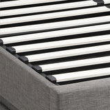 NNEED Double Bed Frame with Gas Lift LED Storage Space Grey