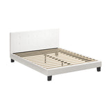 NNEED Bed Frame Double Size White Boucle