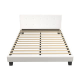 NNEED Bed Frame Double Size White Boucle