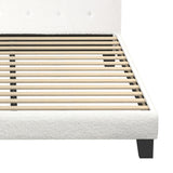 NNEED Bed Frame Double Size White Boucle