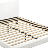 NNEED Bed Frame Double Size White Boucle