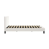 NNEED Bed Frame Double Size White Boucle