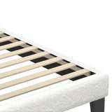 NNEED Bed Frame Single Size White Boucle