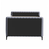 NNEED Bed Frame Double Size Beds Platform Velvet Fabric Grey