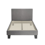 NNEED Bed Frame King Single Wooden Slats Fabric