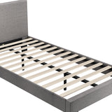 NNEED Bed Frame King Single Wooden Slats Fabric