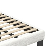 NNEED King Single Bed Frame Wood Slats Boucle White