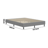 NNEED Bed Frame Double Size Fabric Grey