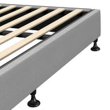NNEED Bed Frame Double Size Fabric Grey