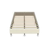NNEED Bed Frame King Single Fabric Beige
